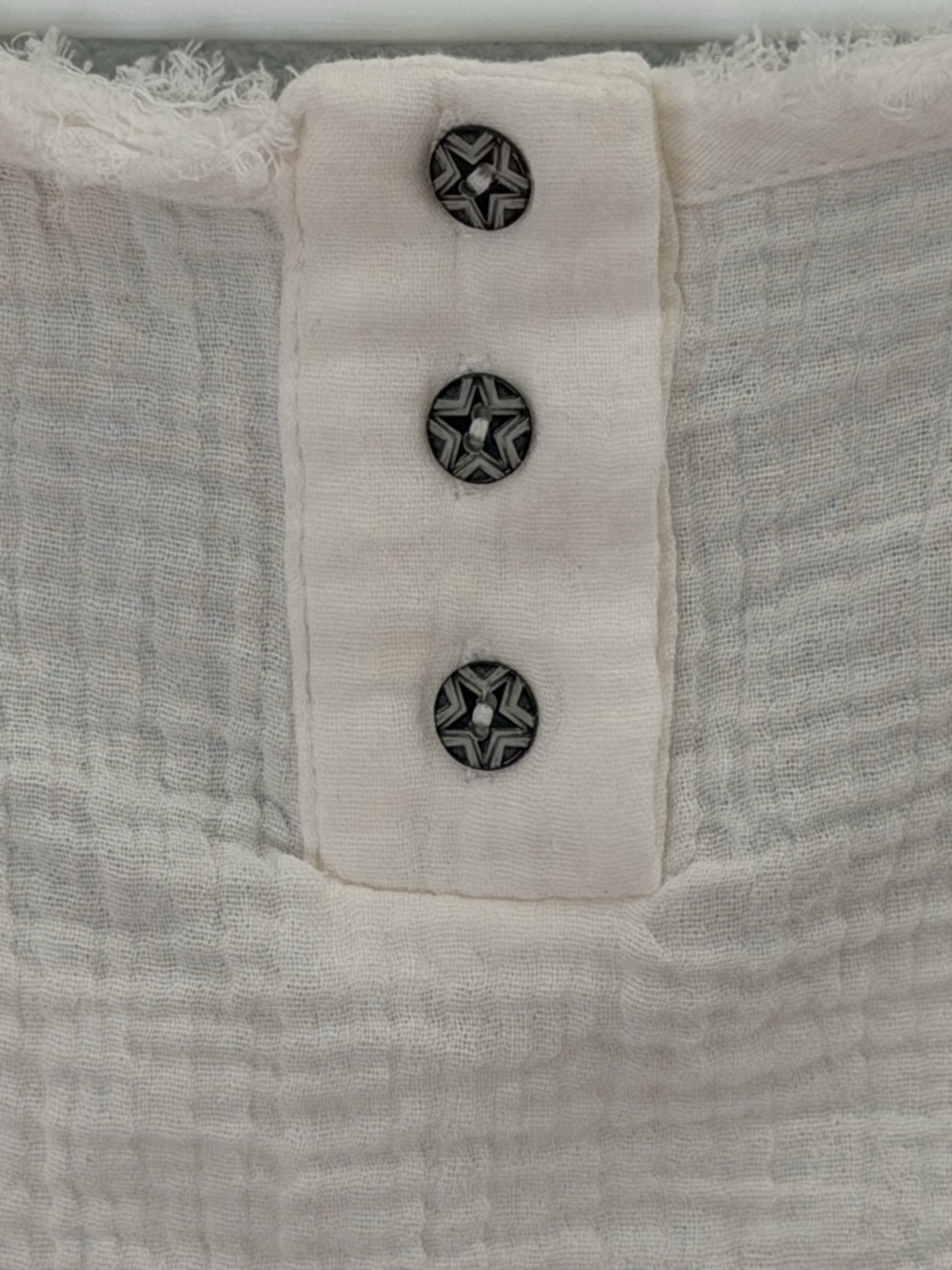 POL White Ruffle Sleeve Linen Textured Camisole- Size Large - Picture 5 of 8